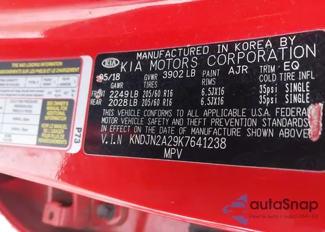 2019 Kia Soul from USA, damaged, VIN KNDJN2A29K7641238